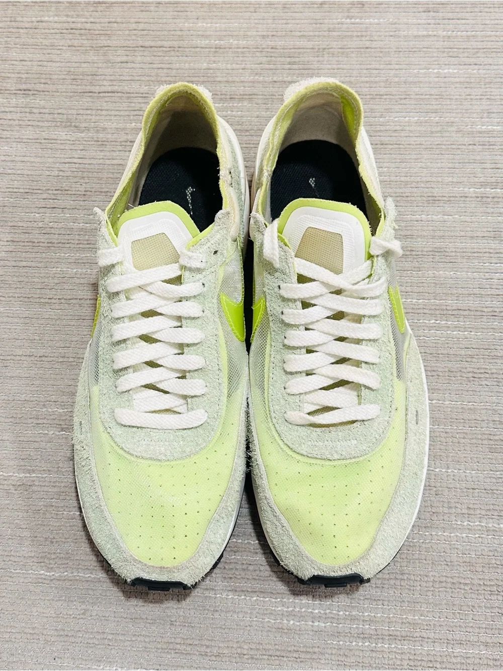 Nike Waffle One By You Custom Neon Volt Mint Green DJ0966-991 Men's Size 10.5